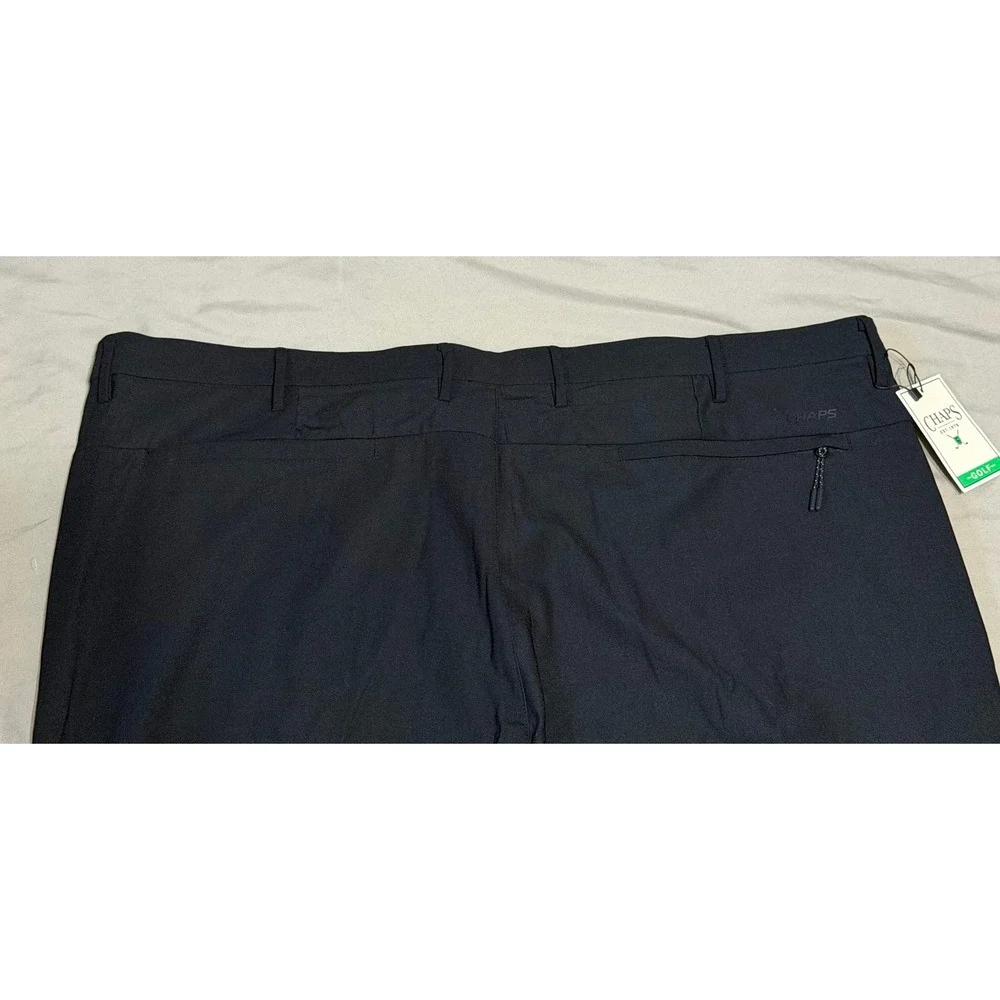 Chaps Golf Men 44x30 Black Onyx Slim Fit Performance Chino Pants NWT